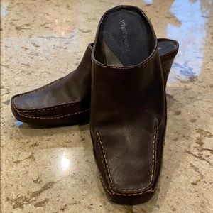What’s What Brown Leather Slip Ons